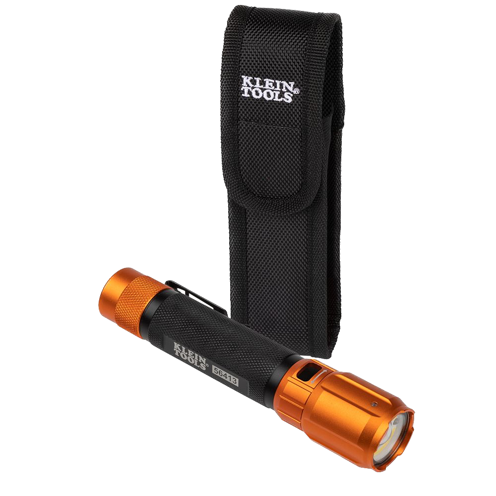 KLEIN Rechargeable 2-Color LED Flashlight with Holster KLEIN Rechargeable 2-Color LED Flashlight with Holster