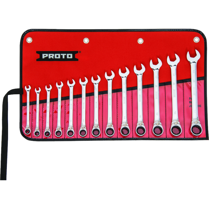 13 pc Combo Reversible Ratcheting Wrench Set 12 Point