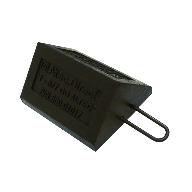 Black Wheel Chock with handle — Bartlett Arborist Supply Black Wheel Chock with handle — Bartlett Arborist Supply